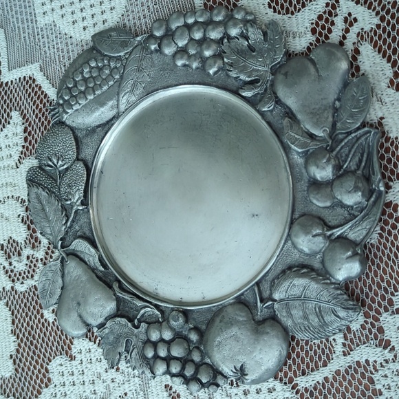 Vintage Pewter Italian Wine Coaster - Picture 1 of 8
